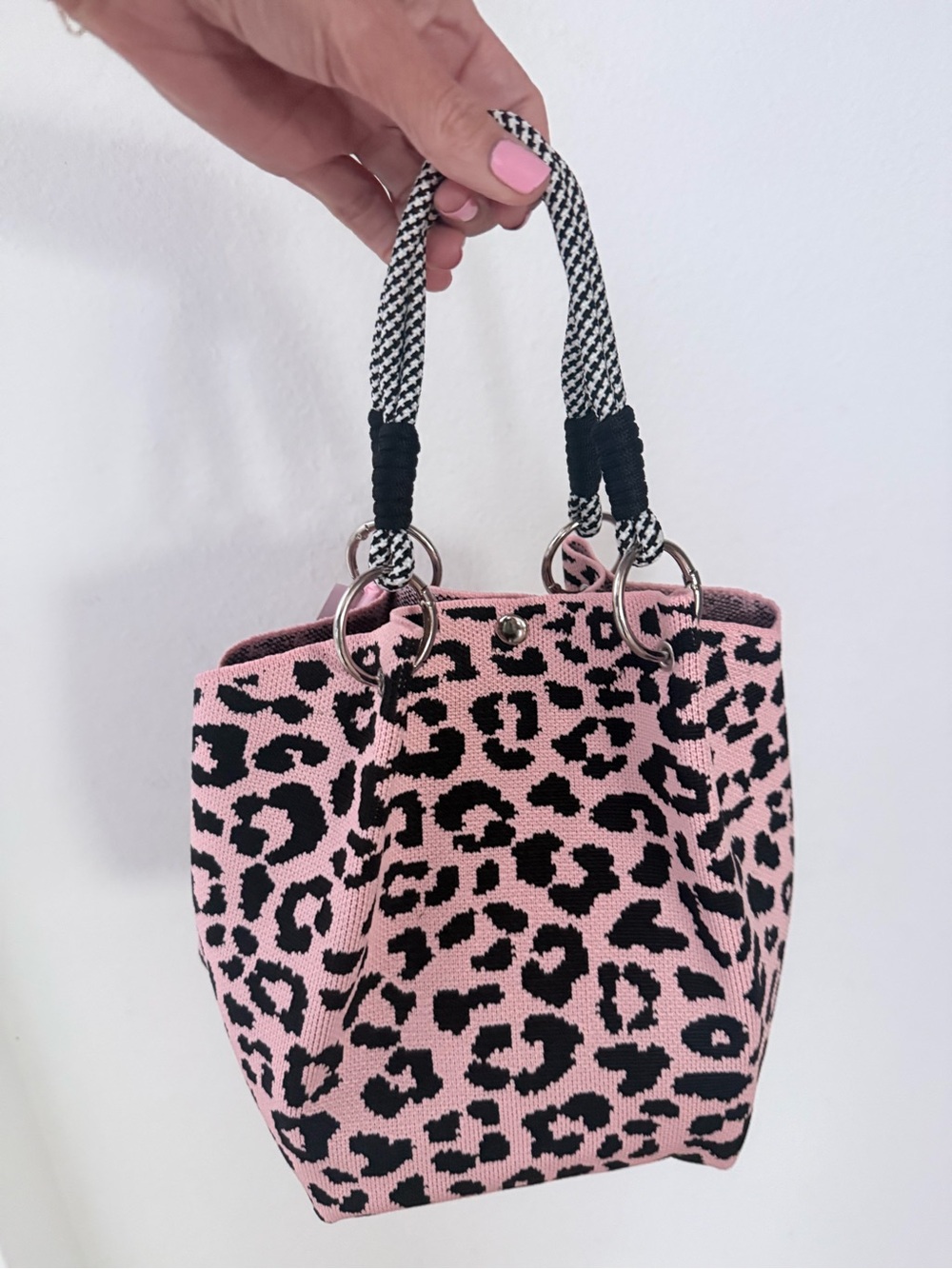 NWT Pink Leopard Tote/Purse